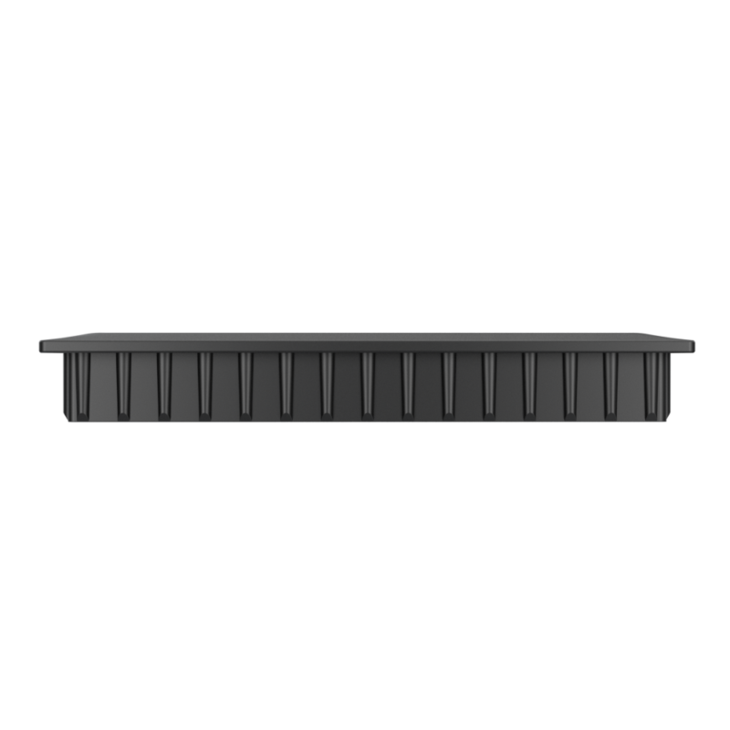 Inserto rettangolare in ABS nero - immagine 3