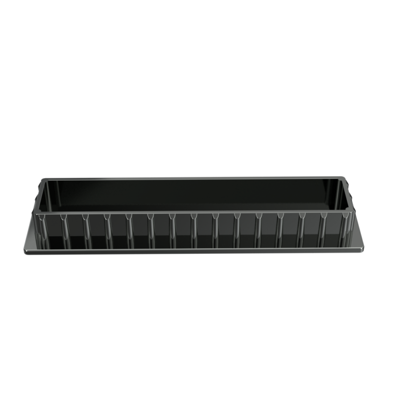 Inserto rettangolare in ABS cromato scuro - immagine 3